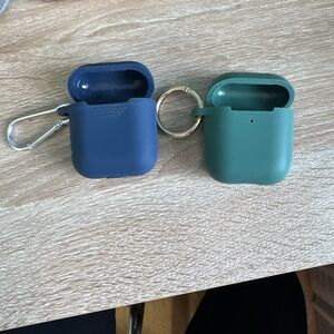 Airpods 2nd Gen Cases - Blue and Green